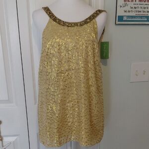 NWT Lilly Pulitzer Gold Sparkle Top